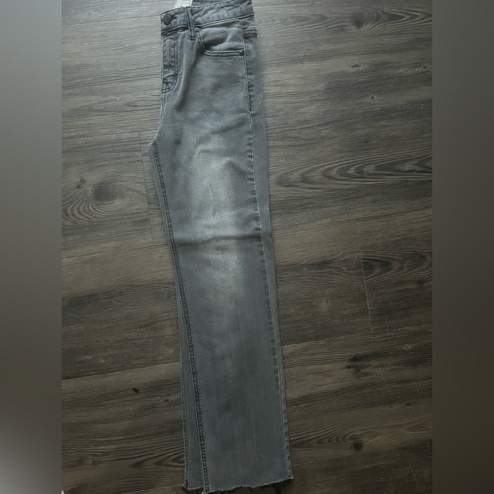 Size 25 Black Raw Hem Jeans